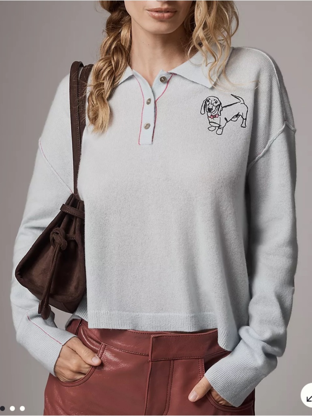 The Jensen Cashmere Crop Sweater by Pilcro Anthropologie